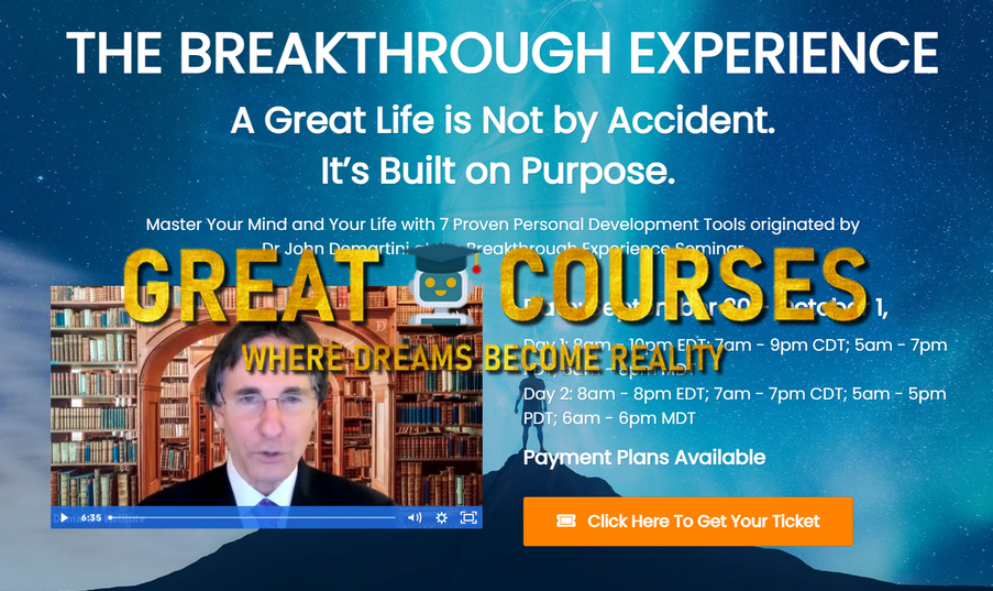 The Breakthrough Experience By Dr John Demartini - Free Download Course