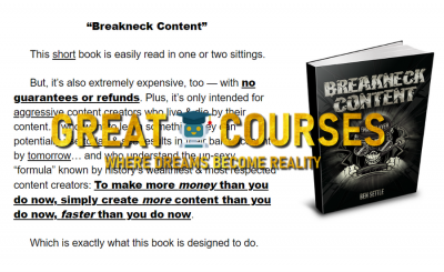 Breakneck Content By Ben Settle - Email Players - Free Download eBook Course
