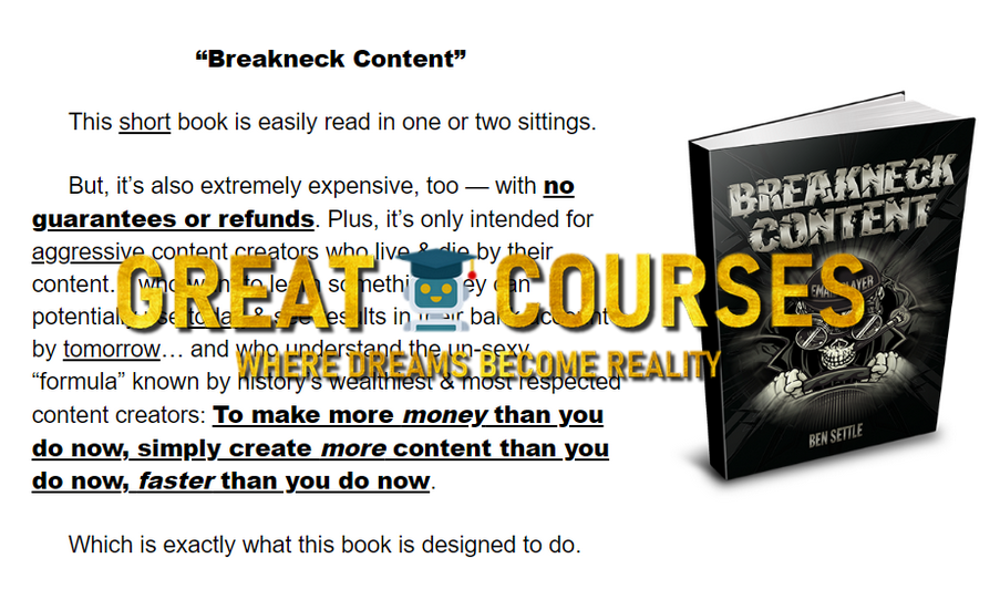 Breakneck Content By Ben Settle - Email Players - Free Download eBook Course
