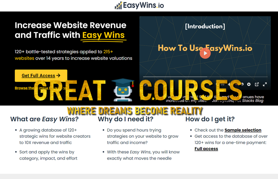 Free Download - EasyWins.io - 100+ Strategies To 10X Your Website's Growth By Mushfiq Sarker