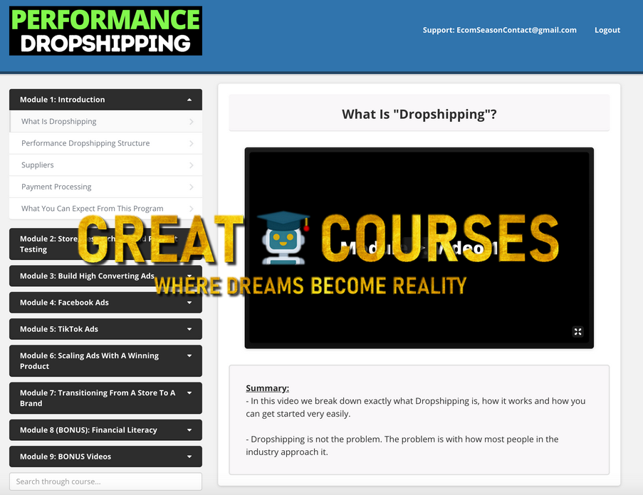 Performance Dropshipping By Hayden Bowles - Free Download Course