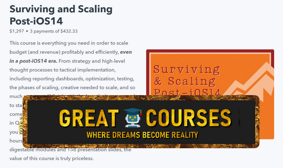 Surviving And Scaling Post-iOS14 By Andrew Foxwell -  Free Download Course