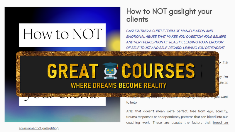 How To NOT Gaslight Your Clients By Simone Grace Seol - Free Download Workshop Course