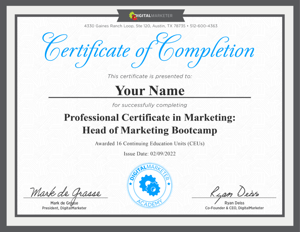 Head Of Marketing Bootcamp 3.0 By Digital Marketer - Ryan Deiss - Free Download Course Head Of Marketing Bootcamp 3.0 By Digital Marketer - Ryan Deiss - Free Download Course