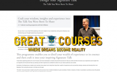 Design Your Signature Talk By Nick Williams - Free Download Course