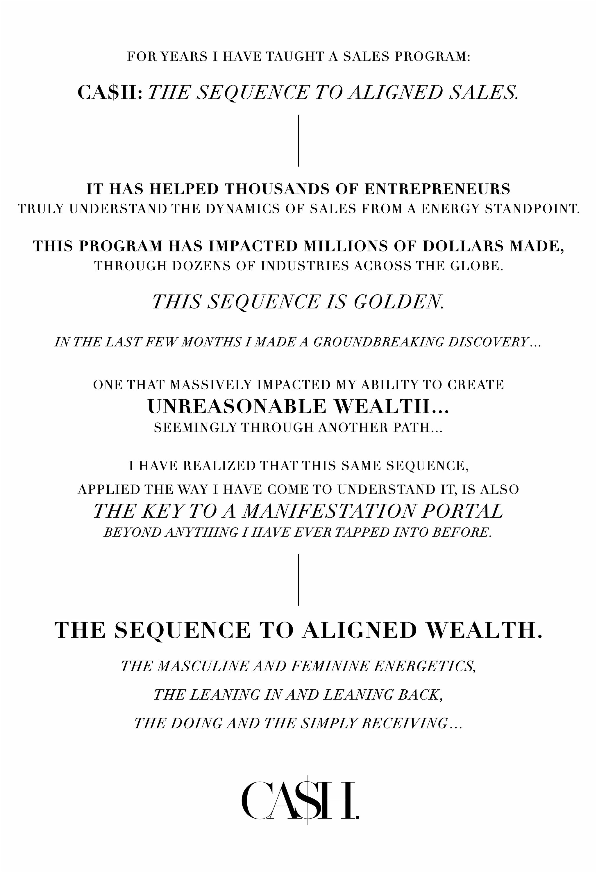 CASH - The Sequence To Aligned Sales By Melanie Ann Layer Alpha Femme - Free Download Course Program CASH - The Sequence To Aligned Sales By Melanie Ann Layer Alpha Femme - Free Download Course Program