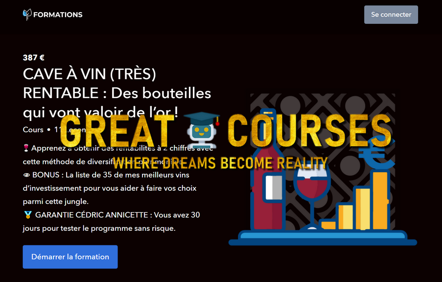Cave A Vin (Très) Rentable De Cédric Annicette - Telechargement Gratuit Formation En Ligne Cave A Vin (Très) Rentable De Cédric Annicette - Telechargement Gratuit Formation En Ligne