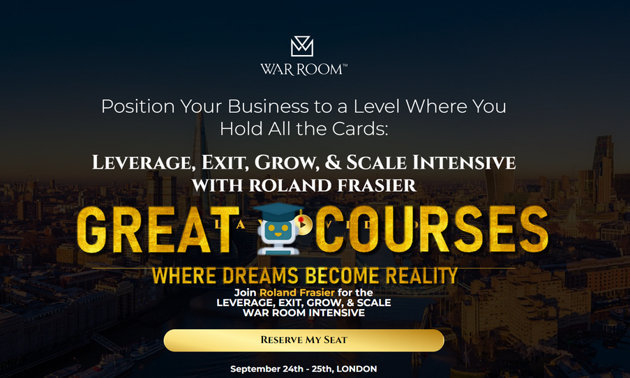 Free Download - Leverage, Exit, Grow, & Scale Intensive By Roland Frasier Free Download - Leverage, Exit, Grow, & Scale Intensive By Roland Frasier