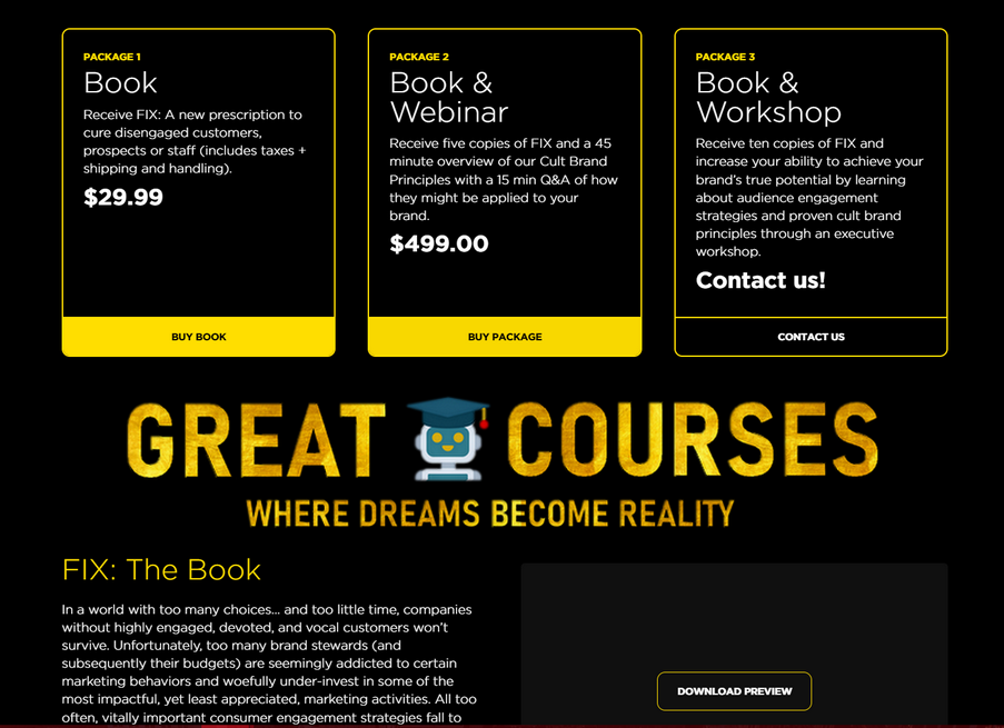 Fix - Cult Brand Principles Book + Webinar - Free Download Course