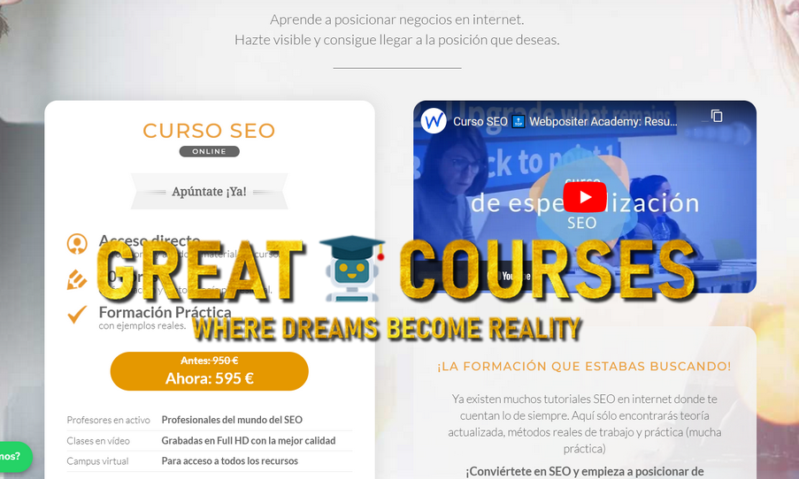Curso SEO Online Avanzado De Webpositer Academy - Descargar Curso Gratis