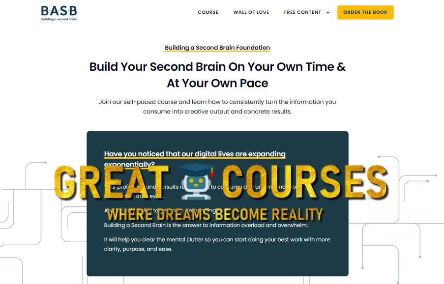 Building A Second Brain Foundation Course By Tiago Forte - Free Download Building A Second Brain Foundation Course By Tiago Forte - Free Download