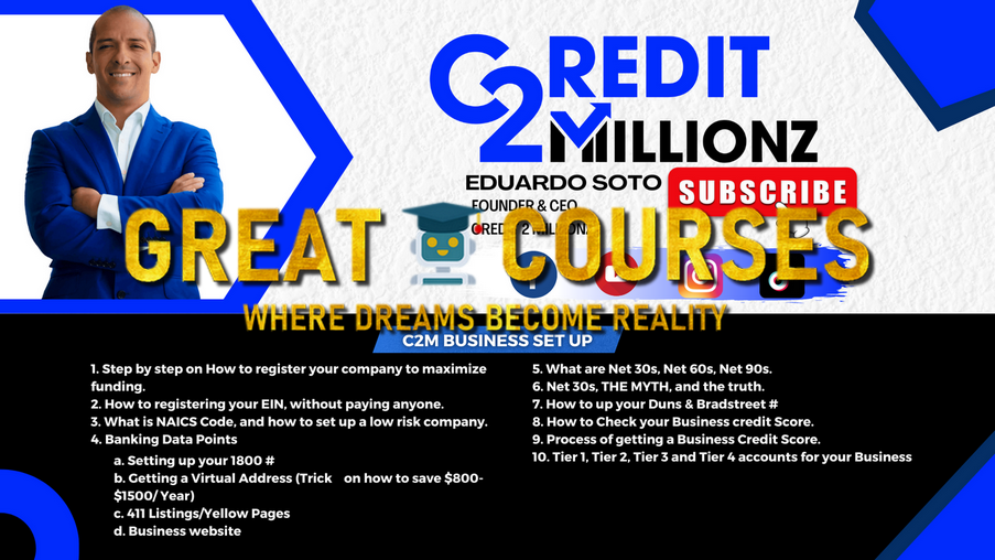 C2M Business Launch Method By Eduardo Soto – Free Download Credit 2 Millionz