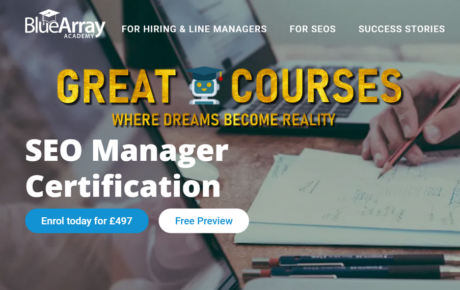 SEO Manager Certification By Blue Array Academy - Free Download Course