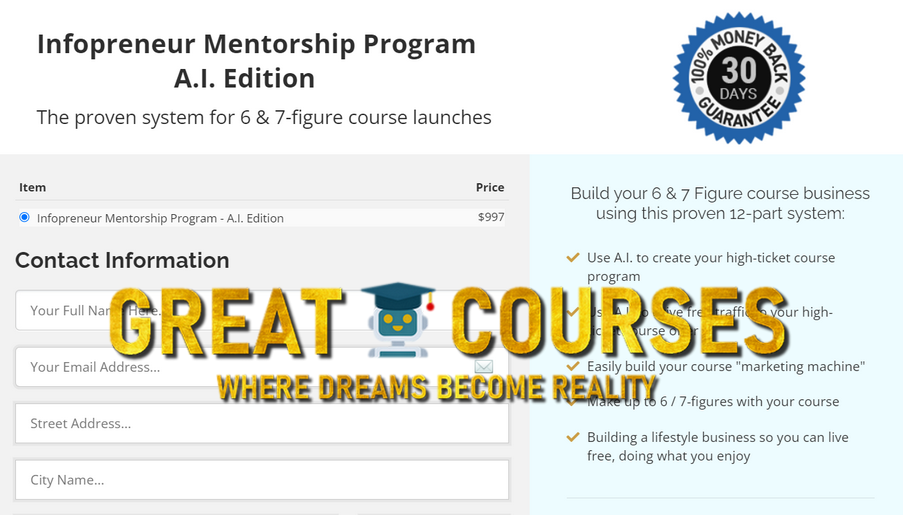 Infopreneur Mentorship Program A.I. Edition By Dave Espino - Free Download