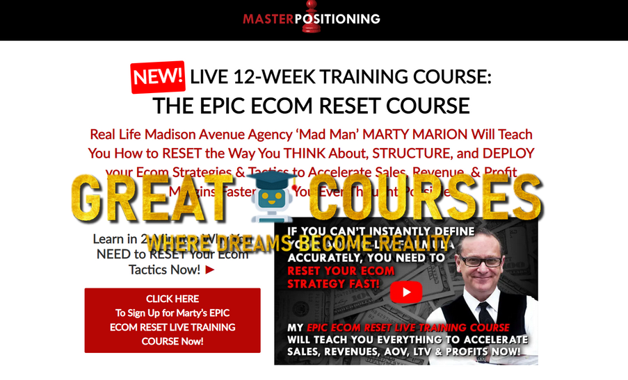 The Epic Ecom Reset Course By Marty Marion - Free Download The Epic Ecom Reset Course By Marty Marion - Free Download