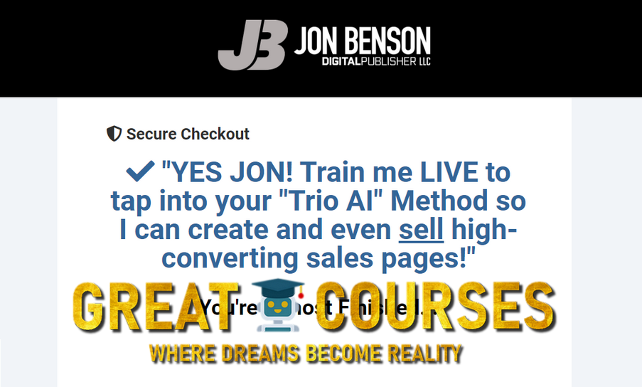 10 Minute Sales Letter By Jon Benson - Free Download Course Trio AI