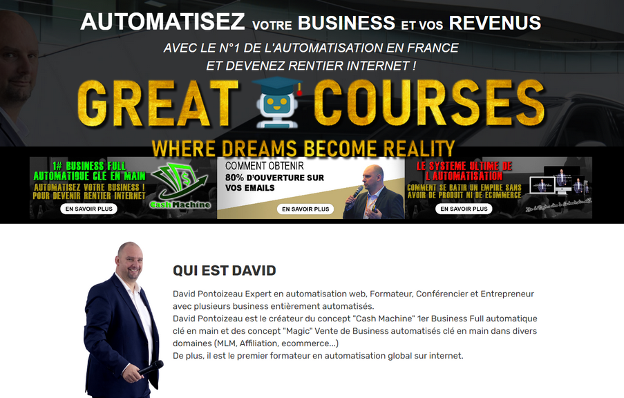 Formation Cash Machine De David Pontoizeau