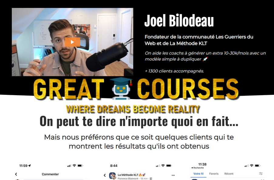 La méthode KLT + Elite CEO De Joel Bilodeau