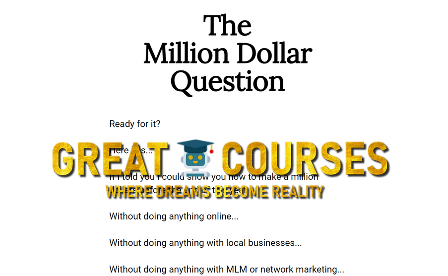 The Million Dollar Question By Duston McGroarty - Free Download