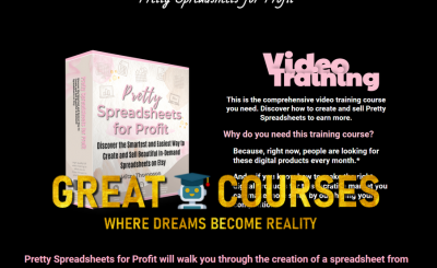 Pretty Spreadsheets For Profit By Mitzy Thompson
