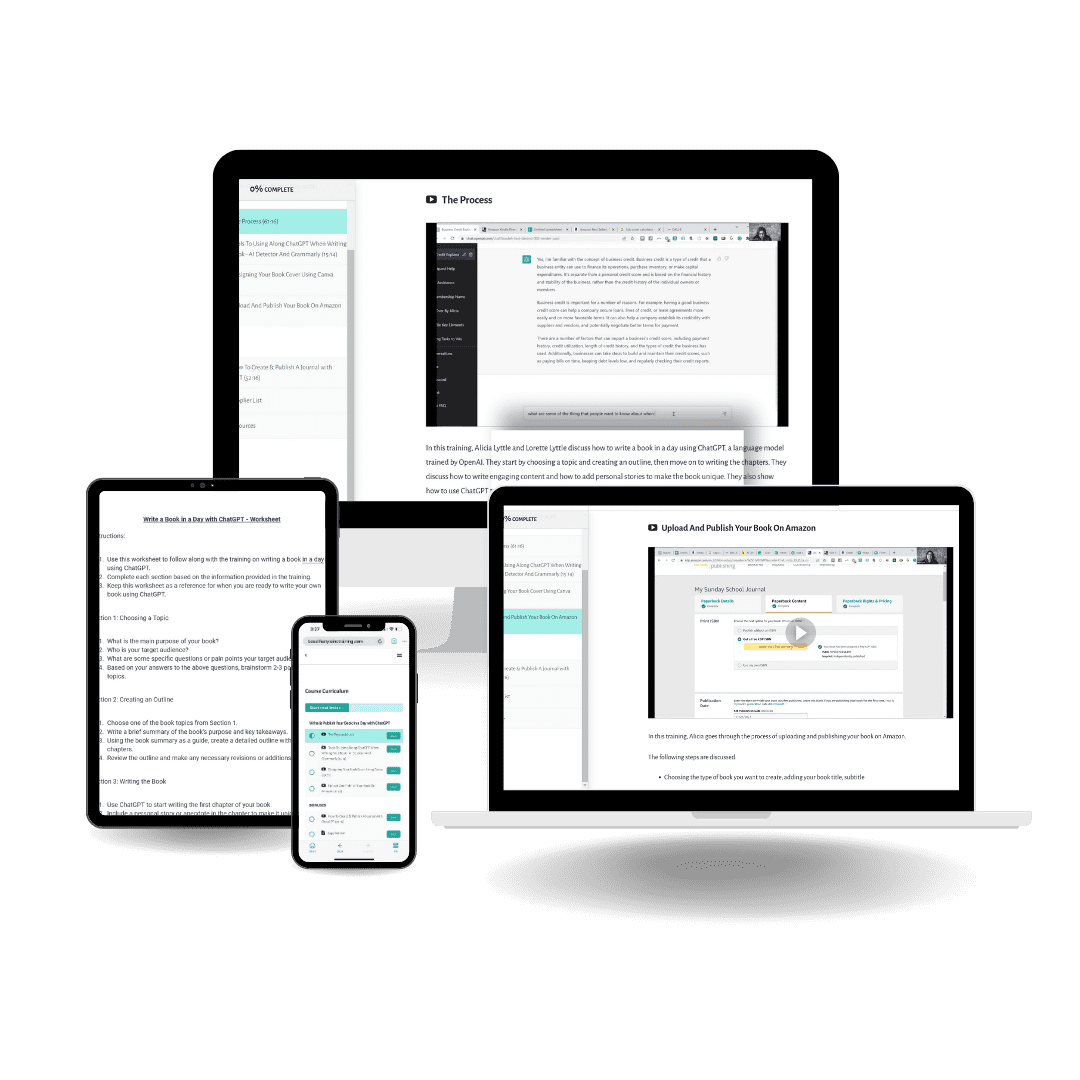 Write & Publish Your Book In A Day With ChatGPT