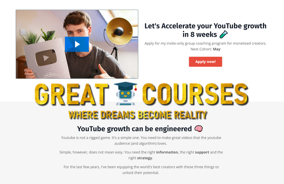 8 Week YouTube Accelerator - YouTube Channel Accelerator By Paddy Galloway