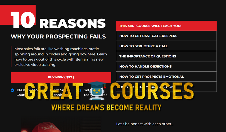 10 Reasons Your Prospecting Fails By Benjamin Dennehy - Free Download