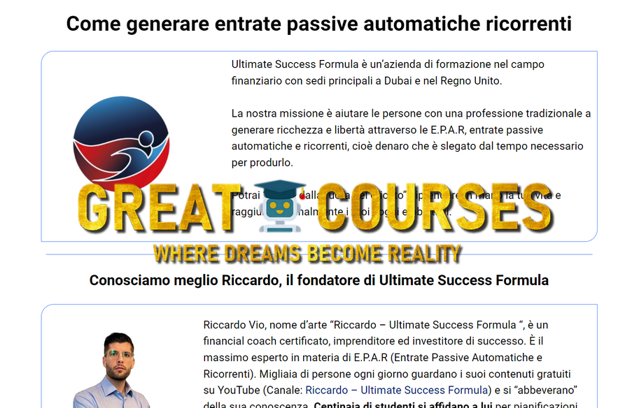 Ultimate Success Formula - Riccardo Vio