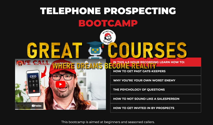 Telephone Prospecting Bootcamp By Benjamin Dennehy - Free Download