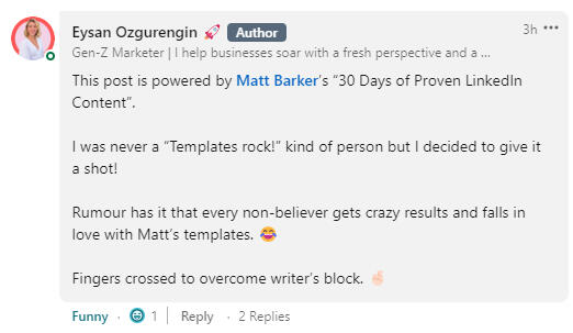 30 Days Of Proven LinkedIn Content By Matt Barker