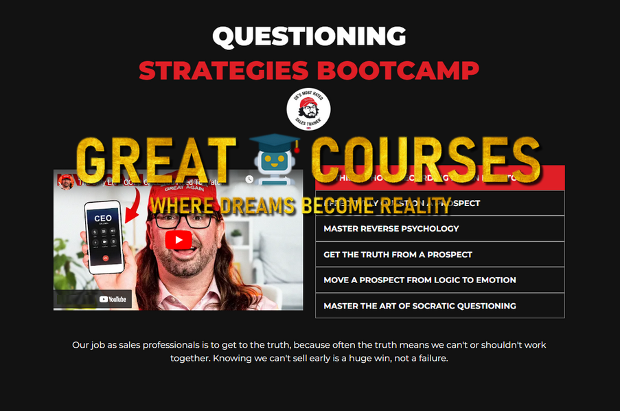 Questioning Strategies Bootcamp By Benjamin Dennehy - Free Download