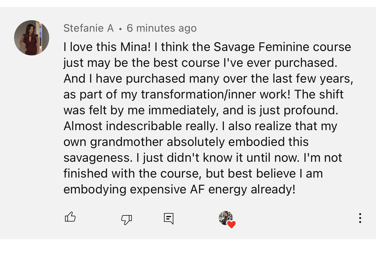 The Savage Feminine By Mina Irfan - Free Download Course Million Dollar Babe