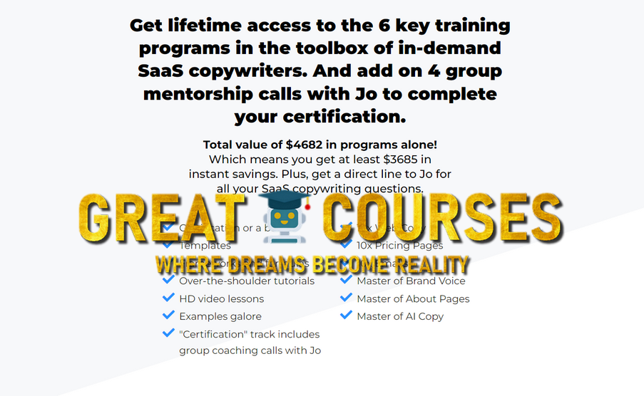 Certified SaaS Copywriter Bundle By Copyhackers - Joanna Wiebe – Free Download Course - Become a Certified SaaS Copywriter