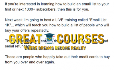 Email List 1K By Sean Anthony – Free Download Live Training