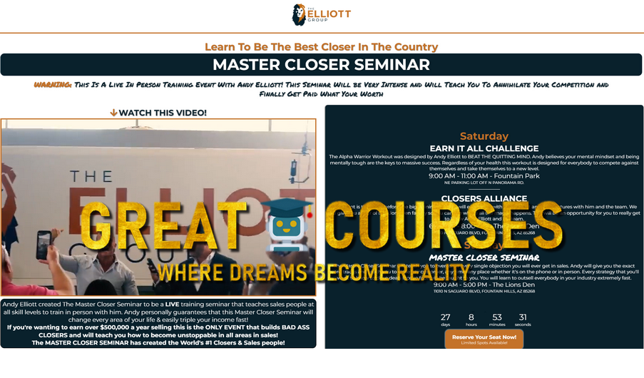 Master Closer Seminar By Andy Elliott - Free Download