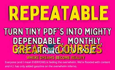Repeatable By Ryan Lee - Free Download Course PDF Membership Training
