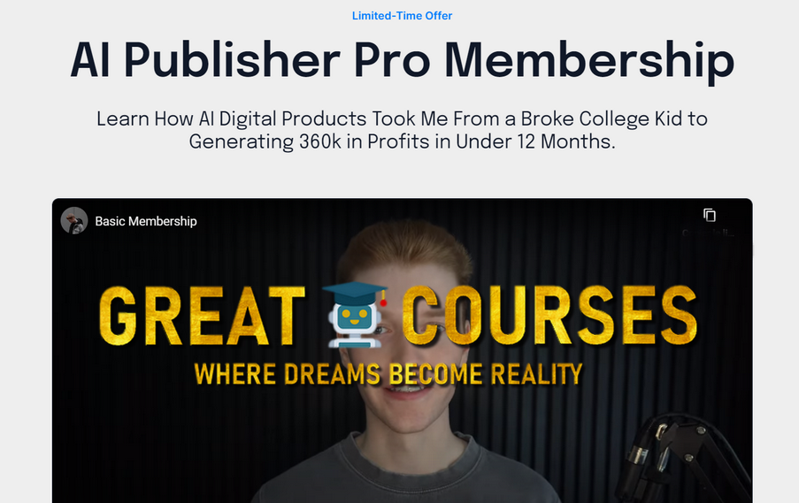 AI Publisher Pro By Joe Popelas - Free Download Course - Professional Membership