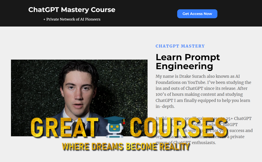 ChatGPT Mastery Course By Drake Surach - Free Download + AI Pioneers