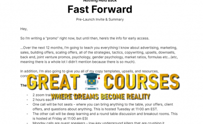 NHB Fast Forward Mastermind By Alen Sultanic - Free Download Course - Nothing Held Back NHB+