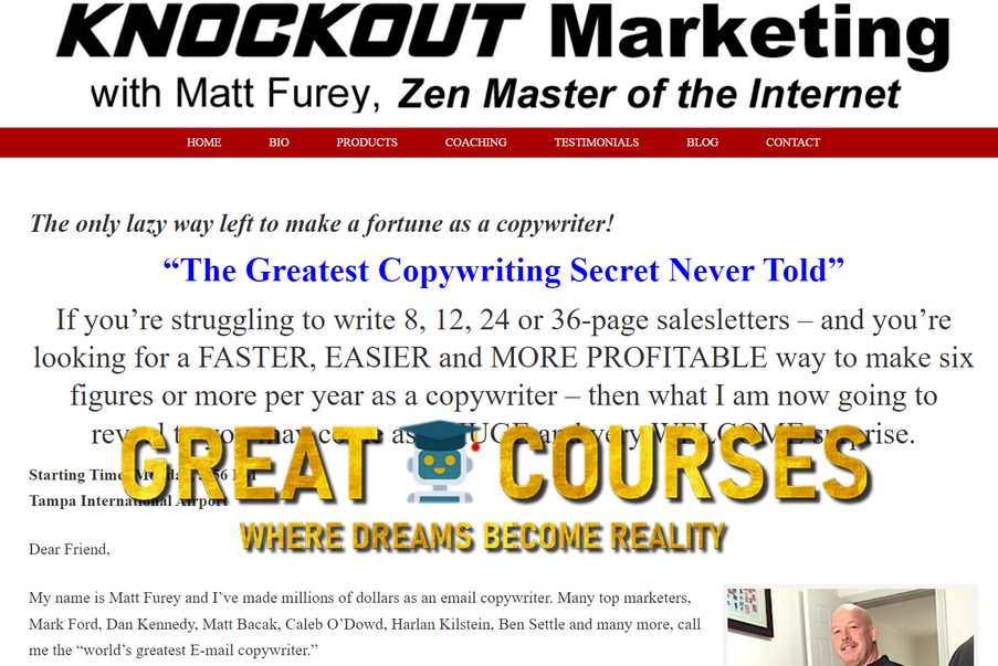 The Original Matt Furey Email Copywriting Seminar - Free Download Course - Digital Download