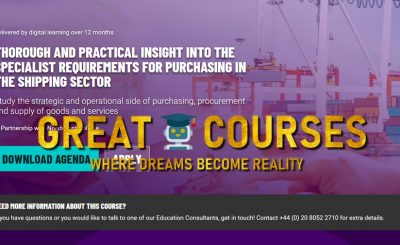 Diploma In Marine Purchasing - Lloyd's Maritime Academy - Free Download Course - Informa Connect NKC North Kent College