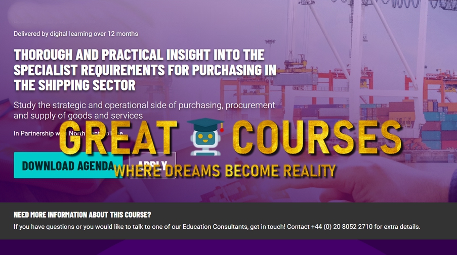 Diploma In Marine Purchasing - Lloyd's Maritime Academy - Free Download Course - Informa Connect NKC North Kent College