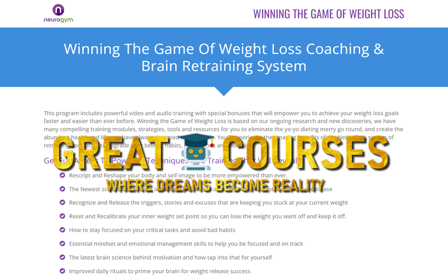 Winning The Game Of Weight Loss By John Assaraf – Free Download Course