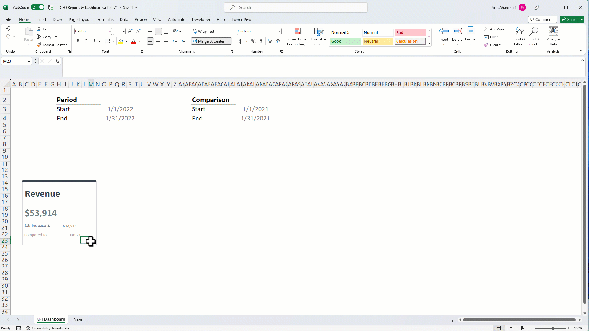 CFO Excel Dashboard & Reporting By Josh Aharonoff - Free Download CFO Excel Dashboard & Reporting By Josh Aharonoff - Free Download