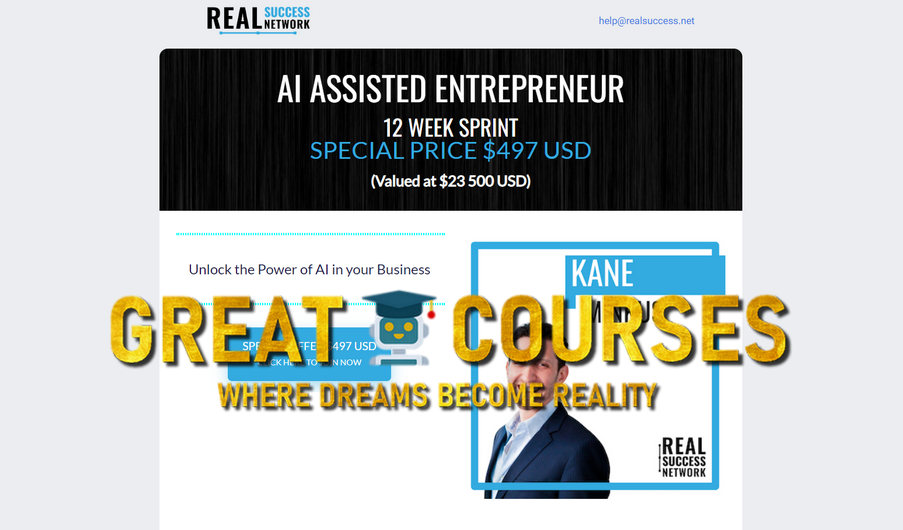 AI Assisted Entrepreneur By Kane Minkus - Free Download Course 12 Week Sprint - Real Success Network