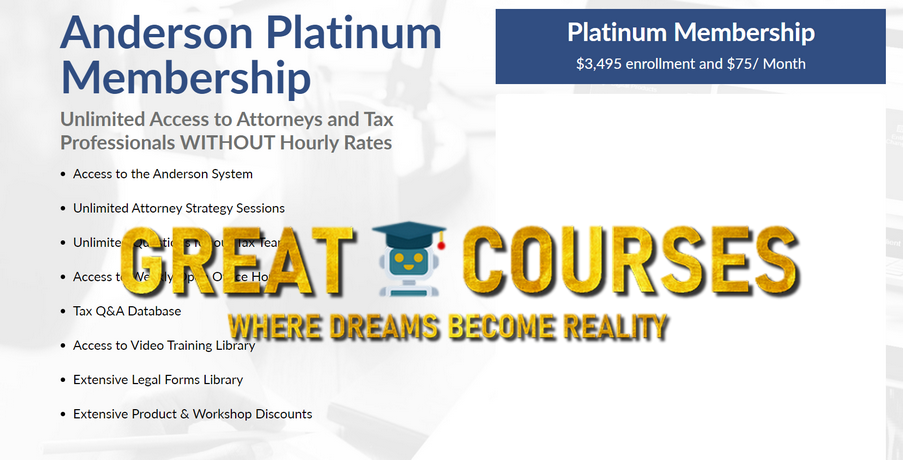 Anderson Platinum Membership - Anderson Advisors - Free Download