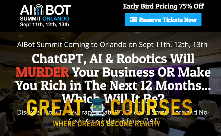 A.I. Bot Summit East - Orlando 2023 By Perry Belcher - Free Download Live Recordings A.I. Bot Summit East - Orlando 2023 By Perry Belcher - Free Download Live Recordings