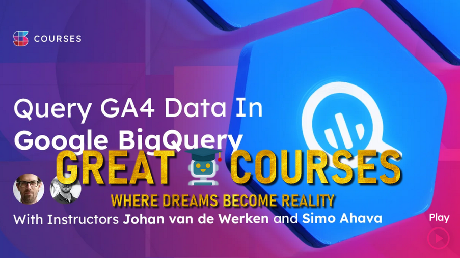 Query GA4 Data In Google BigQuery By Simo Ahava & Johan Van De Werken - Free Download Course - Team Simmer