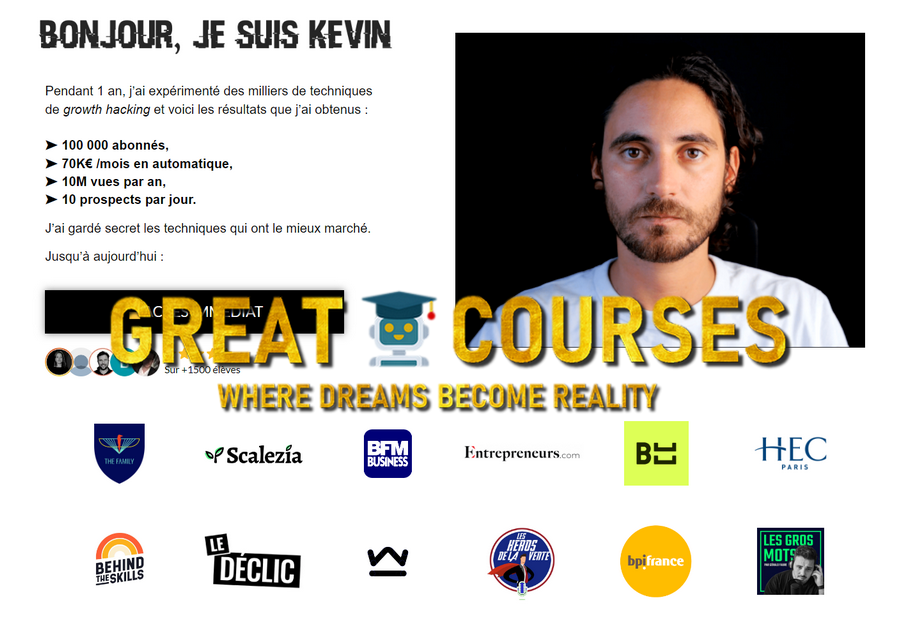 Formation Growth Hacking De Kevin Dufraisse - Télécharger Gratuitement - Téléchargement Gratuit