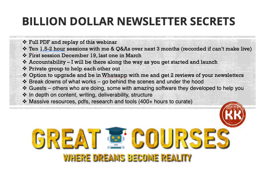 Billion Dollar Newsletter Secrets By Kevin King - Free Download Course Membership